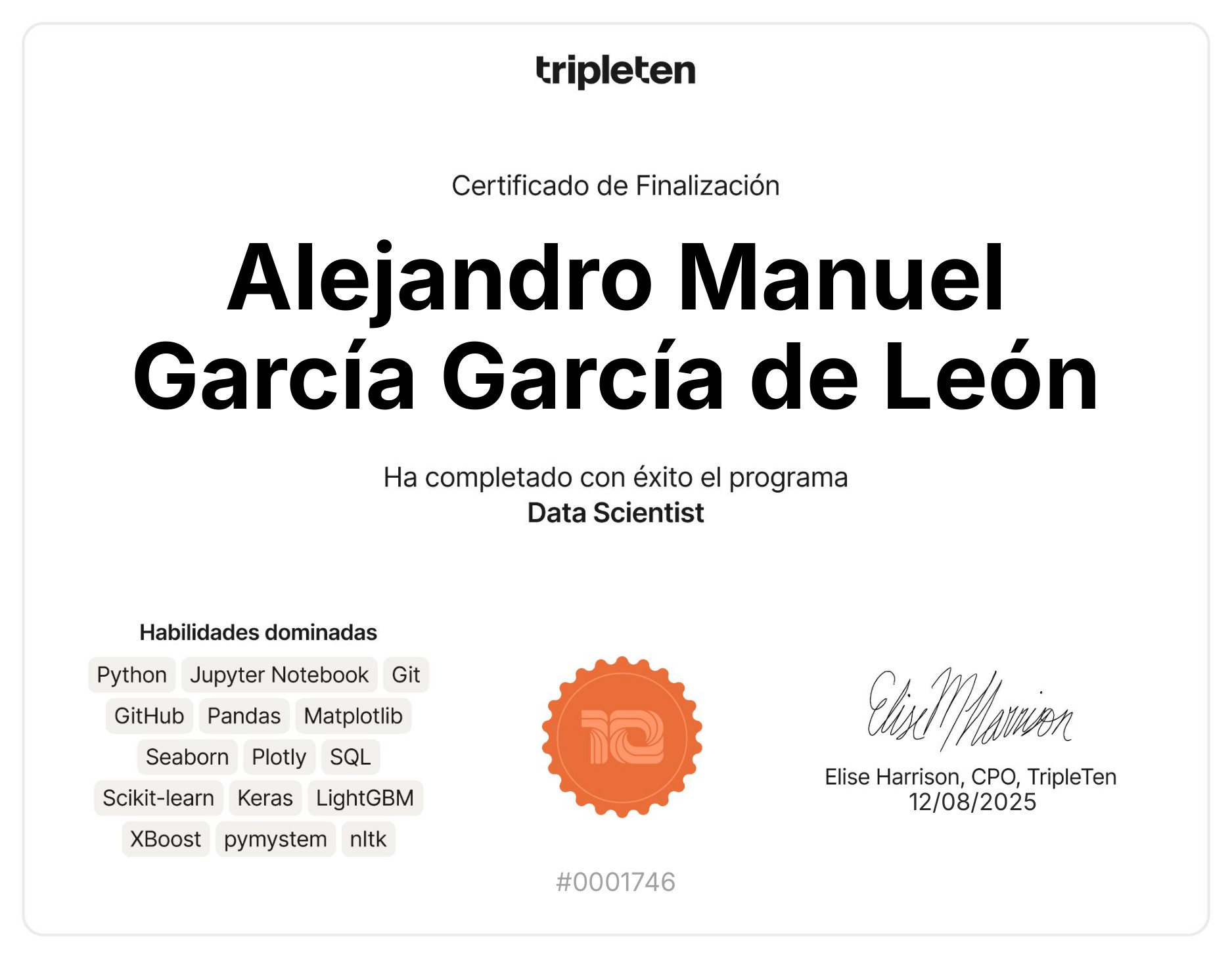 Certificado de Data Science